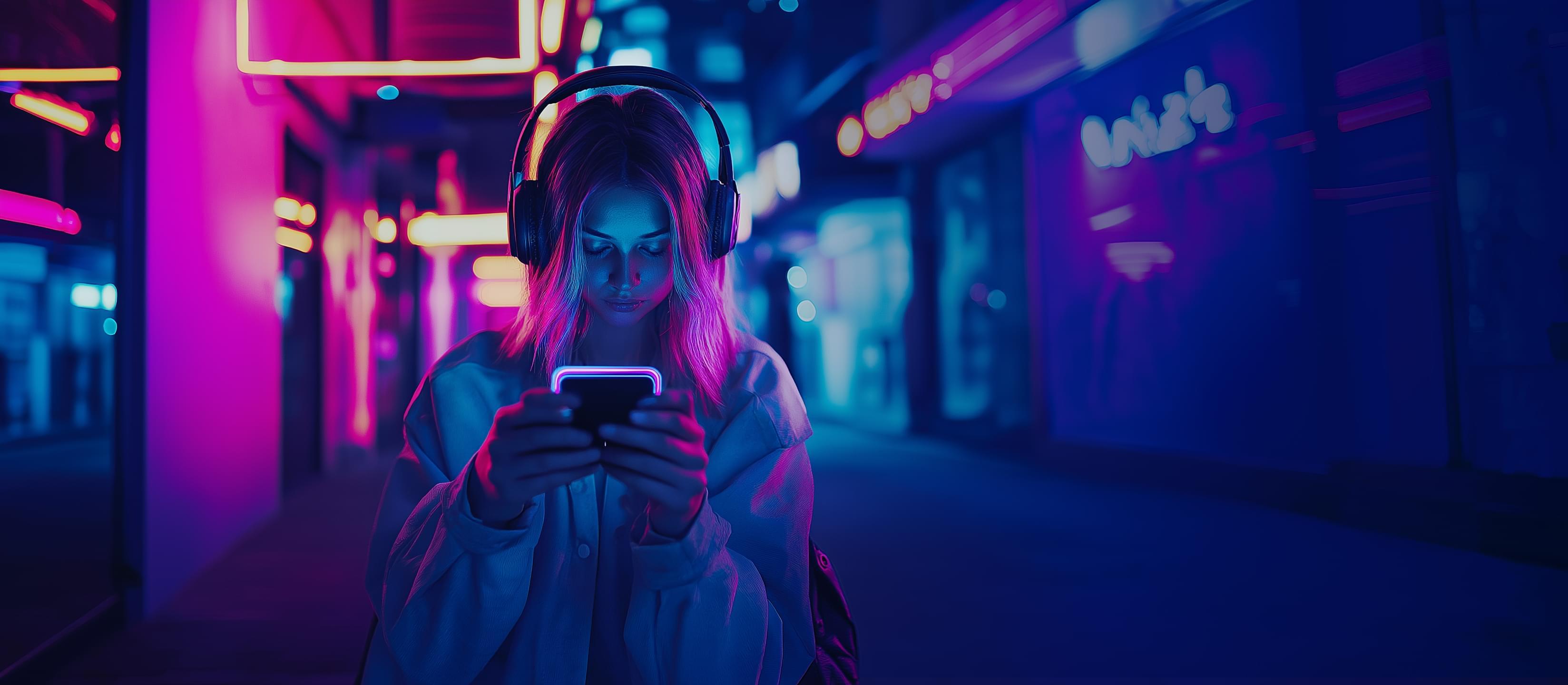 AdArcade Woman in Headphones